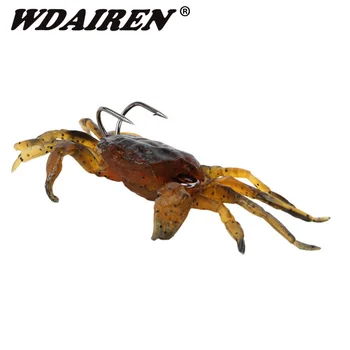 3pcs/mulțime de 34,5 g Moale Momeli de Pescuit Momeală Artificială de Crab cu Cârlige Ascuțite, Jigging Atrage Creatură a Mării Aborda Bionic Fals Momeala set