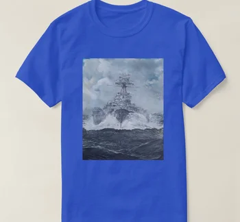 Cool Design Battleship Bismarck Arc Grafice Imprimate T-Shirt. Vara din Bumbac cu Maneci Scurte O-Neck Mens Cadou Tricou Nou S-3XL
