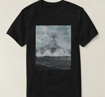 Cool Design Battleship Bismarck Arc Grafice Imprimate T-Shirt. Vara din Bumbac cu Maneci Scurte O-Neck Mens Cadou Tricou Nou S-3XL