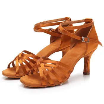 Fierbinte de Vânzare Femeilor Tango/Dans/Dans latino Pantofi de Dans cu Toc de Salsa Profesional Pantofi de Dans Pentru Fete Doamnelor 5cm/7cm