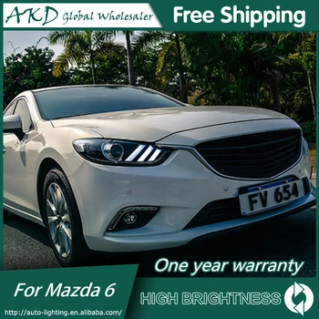 AKD Styling Auto pentru Mazda 6 Faruri Mazda6 Atenza Faruri LED Mustan Design DRL Bi Xenon Lentile High Low Beam Parcare