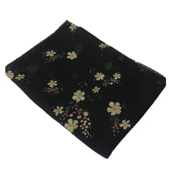 Un metru de Înaltă calitate negru Șifon mozaic floret de imprimare de ț de Moda camasi fuste lungi haine de tissus