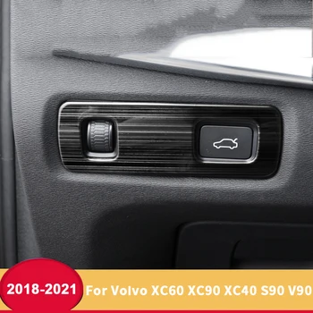 Pentru Volvo XC60 XC90 XC40 S90 V90 2018 2019-2021 din Oțel Inoxidabil Auto Faruri Comutator Sequin Faruri Reglați Capacul Ornamental Autocolant
