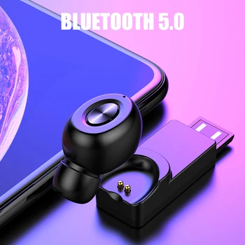 Noul Mini set cu Cască Bluetooth USB de Încărcare Magnetic În ureche Căști de Afaceri de Sport Bluetooth Singură Ureche Căști Accesorii Telefon