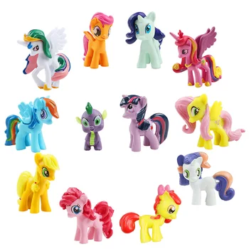12buc/set My Little Pony Jucării Tempest Umbra de Amurg Sparkel Raritate Film Cifrele de Acțiune de Colectare Model de Păpuși Pentru Copii Cadouri
