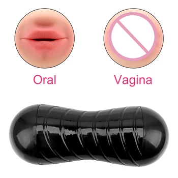 IKOKY Masturbarea Cupa Realist Vagin Adanc pe Gat Gura Dinti Oral Sex Aeronave Cupa 3D Vagin Artificial Jucarii Sexuale pentru Barbati