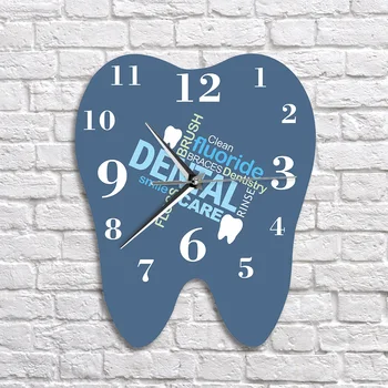 Dentare Cuvinte Dinte În Formă De Ceas De Perete Dentist Profesionist Ceasuri De Perete Decorative Clinica Ornament Dentară Ortodonție Chirurg Cadou