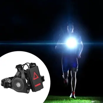 1200lm XPE Sport în aer liber Lumini Q5 LED-uri de Noapte de Funcționare Lanterna Lumini de Avertizare incarcare USB-Piept Lampa Alb-Lumina Lanterna