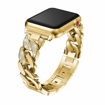 Colorat Aur a Crescut Brățară de Curea de schimb pentru Apple Watch Band Seria 1 2 3 4 Metal din Oțel Inoxidabil Curea 40 44 38 42