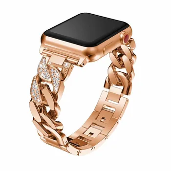 Colorat Aur a Crescut Brățară de Curea de schimb pentru Apple Watch Band Seria 1 2 3 4 Metal din Oțel Inoxidabil Curea 40 44 38 42