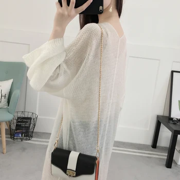 Tricotate Cardigan Vara Cardigan Femei, Kimono Alb Pulover Pull Femme Pulovere Supradimensionate 2019 Crăciun Coreean Epocă Nouă