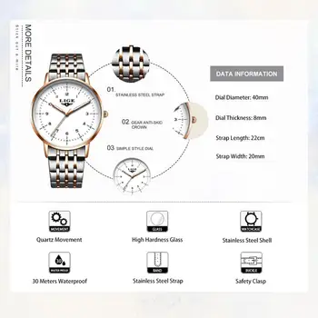 LIGE 2021 Femei ceas Doamnelor Brățară ceas moda Negru auriu Negru femei femeie reloj mujer saat relogio zegarek damski