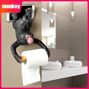 Baie maimuță suport hârtie suport role hârtie Igienică suport Rășină impermeabil titularul de hârtie pe perete stil European Rășină