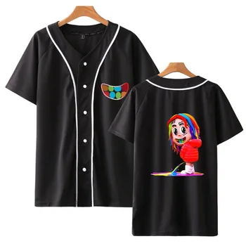 6ix9ine baseball Tricou Barbati Femei Hip Hop Rapper Tekashi 69 Tricou T-shirt cu Maneci Scurte Streetwear Tricouri Topuri Haine de Brand