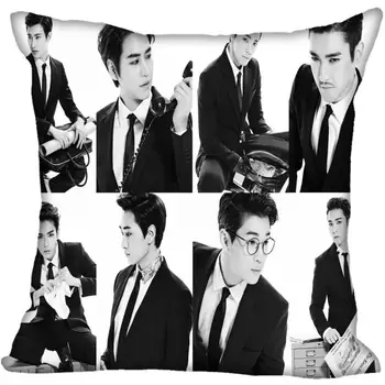 Coreea-Pop Super Junior Imprimare Pătrat de mătase Satin fețe de Pernă 35x35cm,40x40cm O Parte Tipărite Personaliza imaginea ta cadou