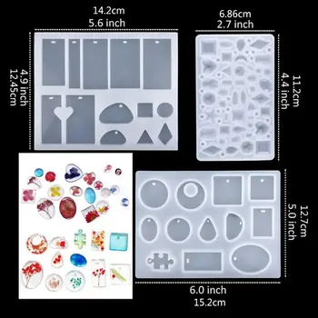 83Pcs/Set Cristal Rășină Epoxidică Mucegai Cercei Bratara Pandantiv turnată Manual DIY Artizanat Bijuterii Instrumente