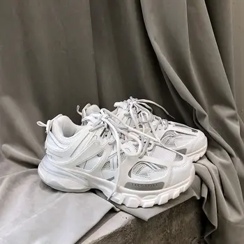 De sex masculin Tata Pantofi Adult Platforma Formatori Casual Elegant Indesata Adidasi Pentru Femei Barbati Sport de culoare albă cu Talpă de Încălțăminte Triplete s-2020