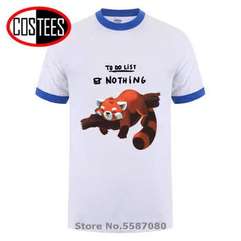 2019 Parodie vara Moda de panda Roșu Pentru a Face Lista de Nimic tricouri barbati Amuzant Drăguț Panda tricouri homme Drăguț Racoon Tricou hombre