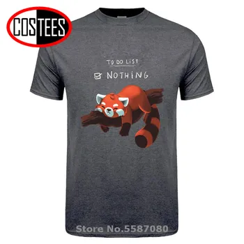 2019 Parodie vara Moda de panda Roșu Pentru a Face Lista de Nimic tricouri barbati Amuzant Drăguț Panda tricouri homme Drăguț Racoon Tricou hombre