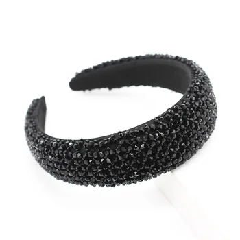 Stil baroc Manual Căptușit Frizură Cristal Plin Tiara cu Bandă de susținere de Lux Diamante Hairband pentru Femei de Mireasa Accesorii de Par