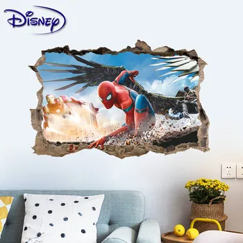 Disney 3D Stereo Spider-Man Perete Camera Copiilor Autocolant Grădiniță Dormitor de Decorare Perete Autocolant