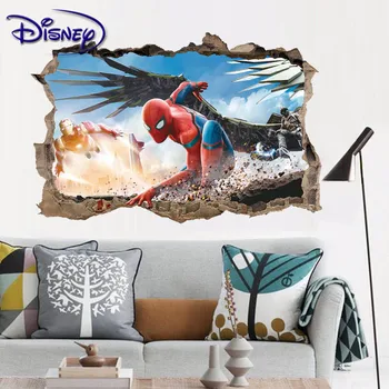 Disney 3D Stereo Spider-Man Perete Camera Copiilor Autocolant Grădiniță Dormitor de Decorare Perete Autocolant