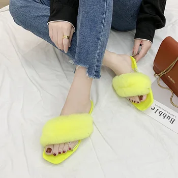 2020 Nouă Femei, Papuci Femei de Moda Pantofi de Acasă de Pluș Cald Papuci de Vara Casual Ladies Papuci de Interior Non-alunecare Pantofi Plat
