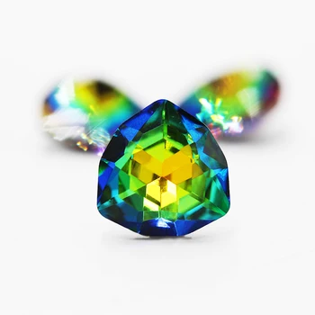 12 mm Geam cristal Grăsime triunghi de bijuterii stras Colorate set de piatra Punct Înapoi Pietre Fantezie Unice de Culori pentru Haine D