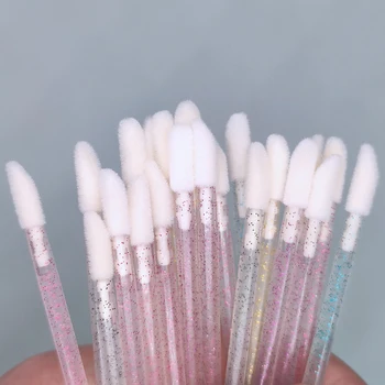 50/100buc Cristal Genele Micro Perii de unica folosinta Rimel Baghete Aplicator Curat Fard de pleoape, Luciu de Buze Pensule Make Up Instrument