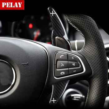 Accesorii auto Real Fibra de Carbon Volan Padele Pentru Mercedes-Benz A45 AMG CLA CLS GLA GLE GLS SL63