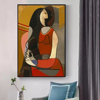 Așezat Femeie Pablo Picasso Tablouri Canvas Reproduceri De Renume Mondial De Artă Amprente Picasso Abstract Imagini De Perete Home Decor De Perete