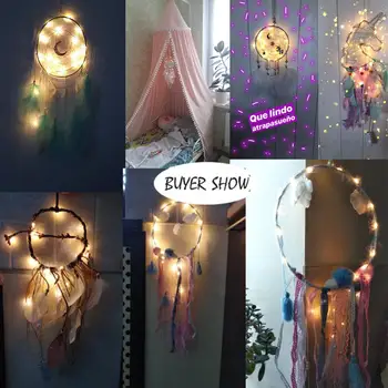 Lumina Dream Catcher Iluminat Decoratiuni de Craciun Pentru Casa decorare camera de decorare dormitor cadou pentru femei profesor