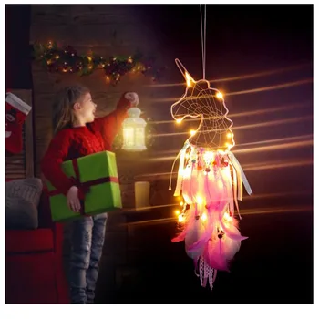 Lumina Dream Catcher Iluminat Decoratiuni de Craciun Pentru Casa decorare camera de decorare dormitor cadou pentru femei profesor