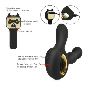 Hot Adult Sex Vibrator Toy Pentru Barbati Prostata Masaj Wireless De Control De La Distanță De Sex Masculin Masturbator Anal Plug Rotativ Vibrator Vibrador