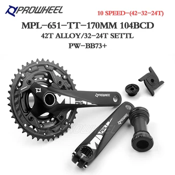 PROWHEEL Mountain Bike Angrenajul 6/7/8/9/10/11 Viteza 170mm Manivela 22-30-40T 24-32-42T 26-36T 28-38T Foi MTB Biciclete Piese