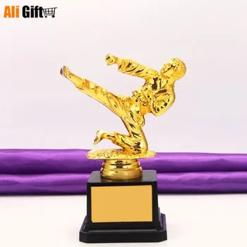 De Vânzare la cald Sport Taekwondo Atletic Premiul Trofeul Cupe de Aur de Metal Trofeul Cupa Taekwondo Trofee Medalii de Atribuire 22cm Înălțime
