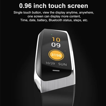 E18 Smart Band Ecran Tactil Color de Presiune Monitor de Ritm Cardiac Sport IP67 rezistent la apa Bratara Fitness Tracker inteligent Bratara