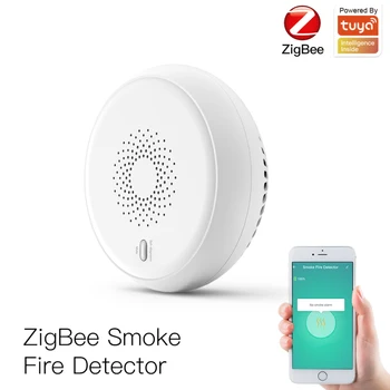 Tuya Zigbee Detector De Fum Cu Senzor Sistem Home Inteligent 2.4 GHz Sensibilitate Înaltă Siguranță De Prevenire Senzor Tuya App De Alarmă De Fum