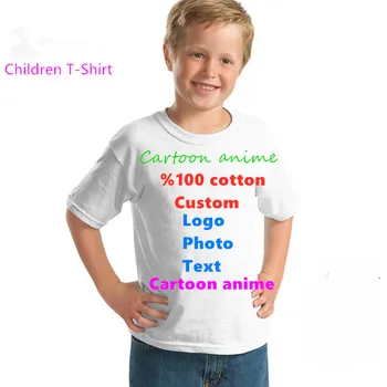 Personalizate Print T Camasa pentru Barbati Tricou femei DIY ca Fotografie sau Logo-ul Alb de Sus Tricouri Copii tricou alb de bumbac