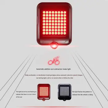 64LED Biciclete Lumina Automata Indicator de Direcție Stop USB Biciclete MTB de Siguranță lampa de Ciclism Lampa iluminare din Spate
