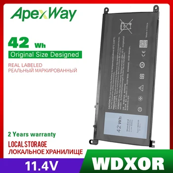 ApexWay 11.4 V 42WH WDX0R 3CRH3 T2JX4 Baterie Laptop Pentru Dell Inspiron 13 7368 14-7460 15 7560 17 5765 5767 5770 Notebook WDXOR