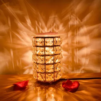 Creative Cristal Lumina de Noapte cu Ulei de Aroma Difuzor mai Calde Arzător Parfum Lampa de Birou cu Plug
