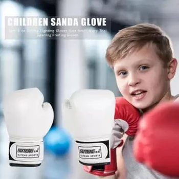 [Stoc gata]2 buc pentru Copii Mănuși de Box de Formare Luptă Mănușă de Piele Copil de Antrenament Kickboxing Mănuși cu un deget Pentru Fete Baieti Echipament Sportiv