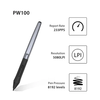 HUION PW100 8192 Niveluri Pen-Baterie Liber Cu Două Laterale Personalizate Chei Digitale de Grafice Tablete H640P/H950P/H1060P/H610PRO V2