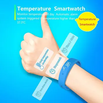 Smart Bratara Organism De Monitorizare A Temperaturii Precise Display Smart Band Exigibilă Vibrații Temperatura Corpului Display Ceas