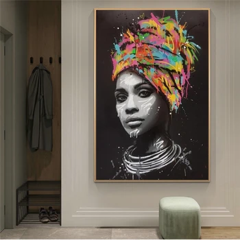 Femeie africană Poster Decor Acasă Panza Figura Tablouri pentru Interior Feminin Poza de Pe Pod Fara rama Decor Modern