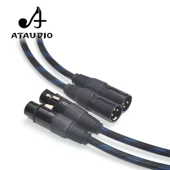 ATAUDIO Hifi XLR Cablu de Înaltă Calitate 4N OFC 3 Pin 2 XLR de sex Masculin la Feminin Cablu Audio