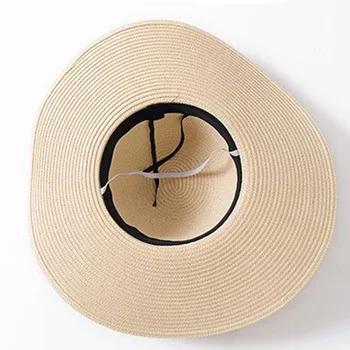 2019 Vara Noi De Sex Feminin Palarie De Soare Arc Panglică Panama Palarii De Plaja Pentru Femei Chapeu Feminino Sombrero Floppy Pălărie De Paie