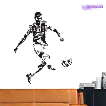 C Ronaldo Jucător De Fotbal Perete Autocolant Sport Decal Camera Pentru Copii Decor Postere De Vinil C Ronaldo Masina Jucător De Fotbal Decal