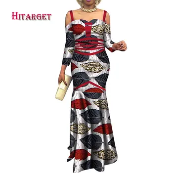 Hitarget femeile africane rochii dashiki rochie din africa de imprimare Sexy strapless coadă de pește rochie de femei din africa de îmbrăcăminte petrecere WY3750